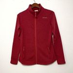Columbia  Canyon Point women Fleece Full Zip sweater Jacket maroon red size M Photo 1