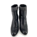 Charles David  8 Havi Black Gray Flannel Booties Block Heel Boots Photo 2