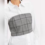 Sea New York Plaid Corset Button Down Shirt Gray Size XS Photo 1