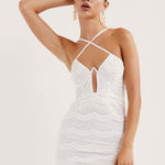 For Love & Lemons  Mimi Mini Dress White Ruffle Size Medium Photo 0