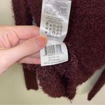 BCBGeneration feathered eyelash loose knit Y2K sweater burgundy purple XS Photo 4