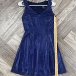 CITY STUDIO Junior Stretch Lined Sleeveless V Neck Short Party Fit + Flare Dress Blue Size undefined Photo 4