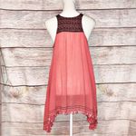 Free People FP One Calypso Dress Sleeveless Pink Relaxed Fit Tasseled Size XS Photo 3