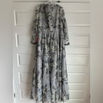 Mac Duggal Floral Embellished Illusion Sleeve Embroidered A-Line Gown- NWT Photo 10