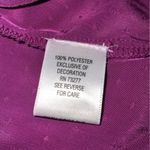 Elle  Purple Polka Dot Ruffle Sleeveless Drop Waist V Neck Blouse Small Photo 6