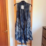 Johnny Was  Dion Draped Sleeveless Vest Embroidered Plaid Open Self Tie Photo 2