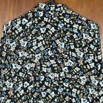 J.Jill Woman’s Classic Floral Long Sleeve Lightweight Blouse Size Small Black Photo 6