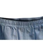 Denim & Co  Chambray Blue Faux Wrap Skirt Skort Tie Flap Front Womens L A103284 Photo 6
