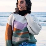 Universal Threads  | Landscape Mountains Crewneck Pullover Sweater Photo 0