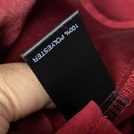 Polo AVENUE Woman’s Plus 26/28 Red Velour button down long sleeve Top Blouse Photo 6