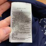 Banana Republic Navy Blue Skirt White Key Print Pleated Mini Womens Size 6 Work Photo 3