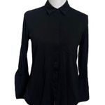 CUYANA Pima Cotton Button Shirt Black Women’s Size XS Long Sleeve Modal Photo 0
