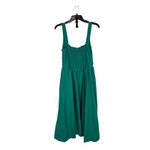 AQUA  Green Midi Dress Square Neck Sleeveless Tie‎ Front Smocked Back Photo 4
