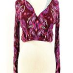 Free People  deep V-neck long sleeve crop top Photo 4