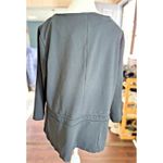 Talbots Womens Top Black Knit Gold Tone Horsebit Peplum 3/4 Sleeve 1X Photo 1