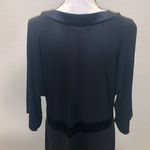 Liz Claiborne Black stretchy Velour Long Sleeve Evening Dress Photo 4