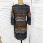 Studio One  Diagonal Print Knit Sheath‎ Dress Brown Gray 4P Photo 3