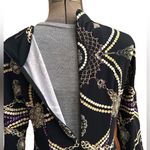 Sheath Dress Catalina. Black with Gold and Purple Photo 4