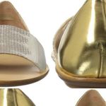 Loeffler Randall new ❁ Sawyer Snake Flat Sandals ❁ Ivory Metallic Gold Leather ❁ Photo 2