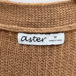 Aster Mix Match Knit Cardigan Tan Size M Photo 4