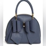 Like Dreams Crossi Bea Braided Top Handle Satchel in Navy, NWT Blue Photo 5
