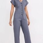 Madewell  Womens Jumpsuit Blue Short Sleeve Size medium Photo 0