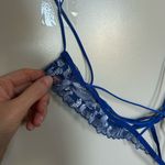 Victoria's Secret  Royal Blue Floral Lace Bralette Photo 3