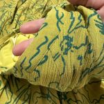 Guess  Los Angeles Mustard / Green Floral Long Maxi Dress Sz S Small Photo 9