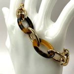 Avon gold tone Gold Coast link tortoise shell link bracelet Photo 2