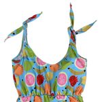 Kortni Jeane  Fruit Print One Piece Swimsuit S Tie Straps Retro Colorful Pool Photo 1