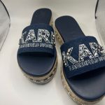 Karl Lagerfeld  Denim Navy Slide Sandals 5.5 Photo 1