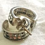 JACK JUDITH  Sterling Silver 925 Marcasite Hoops Photo 6