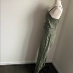 Paige  Utility Jumpsuit Womens Sz 30 Olive Green Button Front Adjustable Strap Photo 3