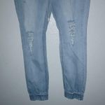 GoGo Jeans USA 30x26 13J High Wash Light Wash Y2K Pull On Distressed Jogger Jean Blue Size 30 Photo 3