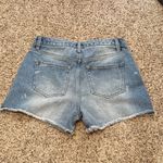 Time And Tru Light Blue Distressed High Rise Denim Jean Shorts Size 6 Light Wash Photo 1
