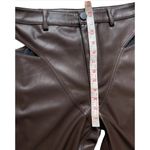 H:ours Melody Vegan Leather Hip Cutout Pants Dark Brown Size Medium - NWOT Photo 9