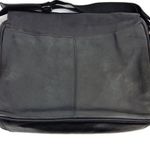 Kenneth Cole Leather Messenger Bag Black Buckles Laptop Briefcase Crossbody Prep Photo 12