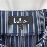 Lulus Lulu’s Emina Navy Blue Striped Button-Front Mini Dress Medium Sundress Photo 8