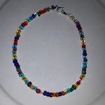 Handmade vsco multicolored glass beaded anklet/ bracelet Photo 0