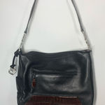 Brighton  Women's Leather Handle Shoulder Bag Black Brown 13x10” Photo 0