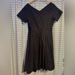 Anthropologie | Maeve Short Sleeve Seamed Poplin Black Dress, Size 2 Photo 4