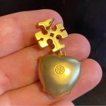 Tory Burch  Kira Crystal faceted heart drops hanging from TB logo studs Photo 7