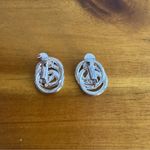 Vintage swirl style silver screw back clip on earrings Photo 2