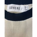 SOVERE Knit Ribbed Cropped Sweater Vest Black Cream Twisted Detail M Size M Photo 2