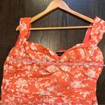 Abercrombie & Fitch Orange Sheath Midi Dress Sweetheart Neckline side slit Photo 3