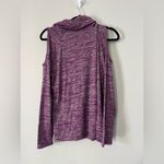Apt. 9  Women's Purple space dye cold shoulder Cotton Long Sleeve top Size L Photo 1