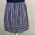 As You Wish Striped Blue Denim Boho Pattern Mini Sundress Size XL Photo 10