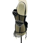 Victoria's Secret  Bustier Corset Black with White Polka Dots 34C Photo 1