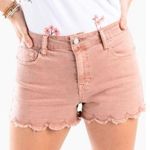 Francesca's 𝅺women’s  Harper Heritage pink cut off shorts Photo 0