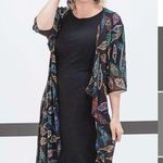 LuLaRoe Boho Western Aztec Drape Layering Medium Southwestern Festival Blue Red Kimono M Photo 6